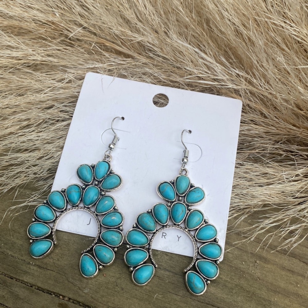 Western Style Turquoise Earrings